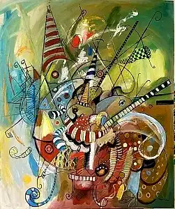 VOLKAN ÇOBAN tarafından 2025 yılında 120x100 cm ölçülerinde Tuval üzeri yağlı boya tekniği ile yapılmıştır.