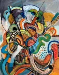 VOLKAN ÇOBAN tarafından 2025 yılında 100x80 cm ölçülerinde Tuval üzeri yağlı boya tekniği ile yapılmıştır.