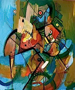 VOLKAN ÇOBAN tarafından 2024 yılında 105x90 cm ölçülerinde Tuval üzeri yağlı boya tekniği ile yapılmıştır.