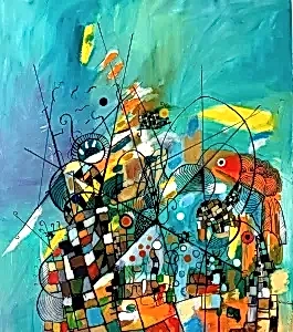 VOLKAN ÇOBAN tarafından 2025 yılında 100x95 cm ölçülerinde Tuval üzeri yağlı boya tekniği ile yapılmıştır.