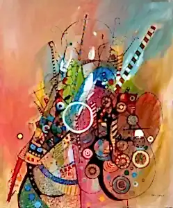 VOLKAN ÇOBAN tarafından 2024 yılında 120x100 cm ölçülerinde Tuval üzeri yağlı boya tekniği ile yapılmıştır.