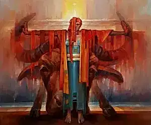 ADEM BAŞPINAR tarafından 2019 yılında 50x60 cm ölçülerinde Tuval üzeri akrilik boya tekniği ile yapılmıştır.