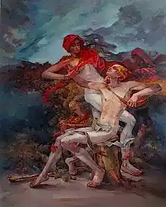 ADEM BAŞPINAR tarafından 2018 yılında 150x120 cm ölçülerinde Tuval üzeri yağlı boya tekniği ile yapılmıştır.