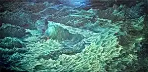 AHMET YEŞİL tarafından 2013 yılında 100x200 cm ölçülerinde Tuval üzeri yağlı boya tekniği ile yapılmıştır.