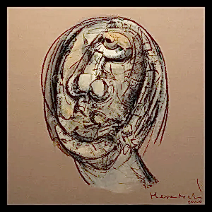 ALİ HERİSCHİ tarafından 2020 yılında 60x60 cm ölçülerinde Pres kağıt üzeri karışık teknik tekniği ile yapılmıştır.