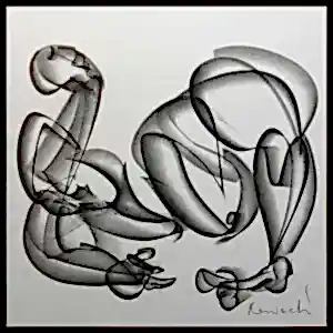 ALİ HERİSCHİ tarafından 2021 yılında 40x40 cm ölçülerinde Kağıt üzeri füzen tekniği ile yapılmıştır.