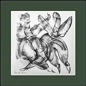 ALİ HERİSCHİ tarafından 2021 yılında 25x25 cm ölçülerinde Sentetik kağıt üzeri füzen tekniği ile yapılmıştır.