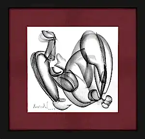 ALİ HERİSCHİ tarafından 2023 yılında 40x40 cm ölçülerinde Kağıt üzeri füzen tekniği ile yapılmıştır.