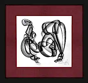 ALİ HERİSCHİ tarafından 2023 yılında 40x40 cm ölçülerinde Kağıt üzeri füzen tekniği ile yapılmıştır.