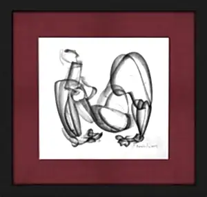 ALİ HERİSCHİ tarafından 2023 yılında 40x40 cm ölçülerinde Kağıt üzeri füzen tekniği ile yapılmıştır.