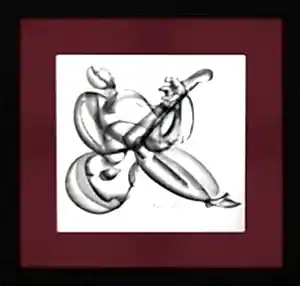 ALİ HERİSCHİ tarafından 2023 yılında 40x40 cm ölçülerinde Kağıt üzeri füzen tekniği ile yapılmıştır.