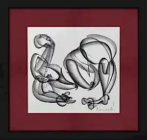 ALİ HERİSCHİ tarafından 2020 yılında 40x40 cm ölçülerinde Kağıt üzeri füzen tekniği ile yapılmıştır.