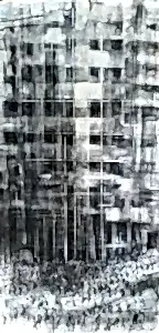 AYHAN ÇETİN tarafından 2019 yılında 140x70 cm ölçülerinde Tuval üzeri akrilik boya tekniği ile yapılmıştır.