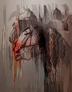 HAKAN ERASLAN tarafından 2018 yılında 100x80 cm ölçülerinde Tuval üzeri akrilik boya tekniği ile yapılmıştır.