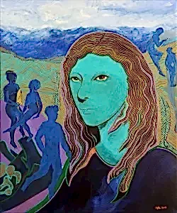 NECMETTİN ÖZLÜ tarafından 2017 yılında 60x50 cm ölçülerinde Tuval üzeri akrilik boya tekniği ile yapılmıştır.