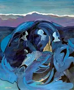 NECMETTİN ÖZLÜ tarafından 2018 yılında 61x50 cm ölçülerinde Tuval üzeri akrilik boya tekniği ile yapılmıştır.