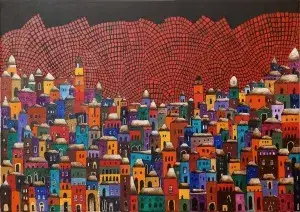 BİNNUR YÜCEBAŞ RUOCCO tarafından 2024 yılında 50x70 cm ölçülerinde Tuval üzeri yağlı boya tekniği ile yapılmıştır.