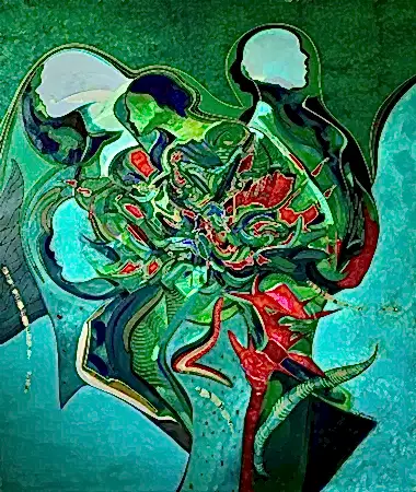 NECMETTİN ÖZLÜ tarafından 2019 yılında 205x175 cm ölçülerinde Tuval üzeri akrilik boya tekniği ile yapılmıştır.