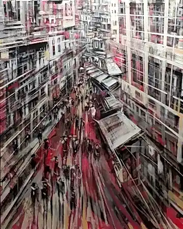 AYHAN ÇETİN tarafından 2022 yılında 150x120 cm ölçülerinde Tuval üzeri akrilik boya tekniği ile yapılmıştır.