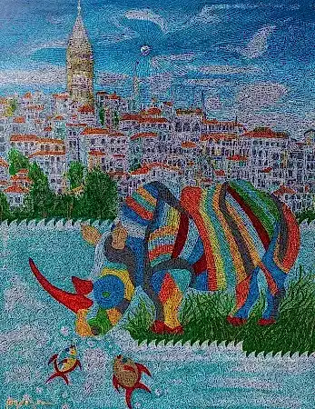 MURAT ÖZDOĞRU tarafından 2025 yılında 150x120 cm ölçülerinde Tuval üzeri akrilik boya tekniği ile yapılmıştır.