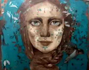 SEMA ÖCAL tarafından 2022 yılında 80x100 cm ölçülerinde Tuval üzeri yağlı boya tekniği ile yapılmıştır.