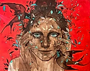 SEMA ÖCAL tarafından 2022 yılında 80x100 cm ölçülerinde Tuval üzeri yağlı boya tekniği ile yapılmıştır.