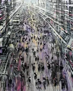 AYHAN ÇETİN tarafından 2022 yılında 150x120 cm ölçülerinde Tuval üzeri akrilik boya tekniği ile yapılmıştır.