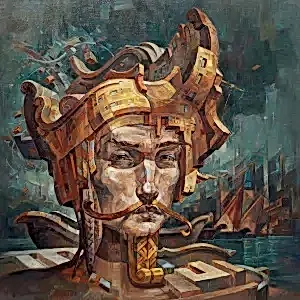 ADEM BAŞPINAR tarafından 2022 yılında 60x60 cm ölçülerinde Tuval üzeri akrilik boya tekniği ile yapılmıştır.