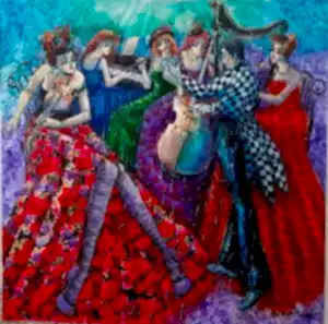 DERYA YILDIZ tarafından 2022 yılında 60x60 cm ölçülerinde Tuval üzeri yağlı boya tekniği ile yapılmıştır.