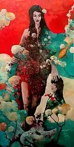 EROL PELİOĞLU tarafından 2022 yılında 140x70 cm ölçülerinde Tuval üzeri yağlı boya tekniği ile yapılmıştır.