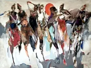 NURETTİN AKKAYA tarafından 2021 yılında 180x240 cm ölçülerinde Tuval üzeri yağlı boya tekniği ile yapılmıştır.