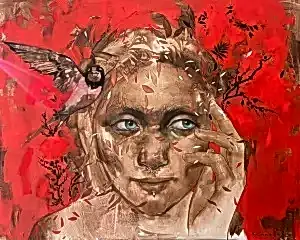 SEMA ÖCAL tarafından 2022 yılında 80x100 cm ölçülerinde Tuval üzeri yağlı boya tekniği ile yapılmıştır.