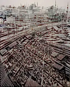 AYHAN ÇETİN tarafından 2023 yılında 150x120 cm ölçülerinde Tuval üzeri akrilik boya tekniği ile yapılmıştır.