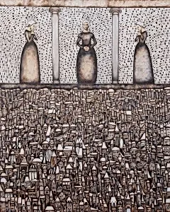 BİNNUR YÜCEBAŞ RUOCCO tarafından 2023 yılında 150x120 cm ölçülerinde Tuval üzeri yağlı boya tekniği ile yapılmıştır.