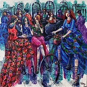 DERYA YILDIZ tarafından 2023 yılında 60x60 cm ölçülerinde Tuval üzeri yağlı boya tekniği ile yapılmıştır.