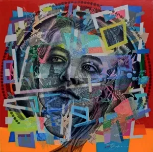 ENGİN KORKMAZ tarafından 2023 yılında 90x90 cm ölçülerinde Tuval üzeri akrilik boya tekniği ile yapılmıştır.