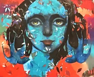 SEMA ÖCAL tarafından 2023 yılında 100x120 cm ölçülerinde Tuval üzeri yağlı boya tekniği ile yapılmıştır.