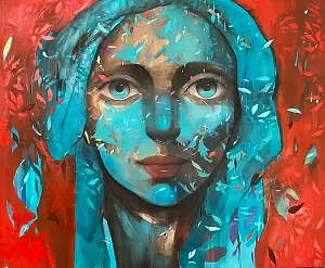 SEMA ÖCAL tarafından 2023 yılında 100x120 cm ölçülerinde Tuval üzeri yağlı boya tekniği ile yapılmıştır.