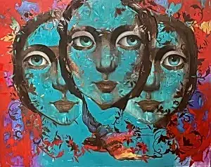 SEMA ÖCAL tarafından 2023 yılında 150x190 cm ölçülerinde Tuval üzeri yağlı boya tekniği ile yapılmıştır.