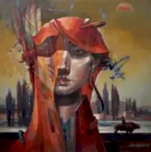 ADEM BAŞPINAR tarafından 2023 yılında 80x80 cm ölçülerinde Tuval üzeri akrilik boya tekniği ile yapılmıştır.