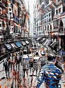 AYHAN ÇETİN tarafından 2025 yılında 80x60 cm ölçülerinde Tuval üzeri akrilik boya tekniği ile yapılmıştır.