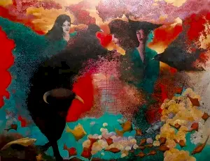 EROL PELİOĞLU tarafından 2024 yılında 180x230 cm ölçülerinde Tuval üzeri yağlı boya tekniği ile yapılmıştır.