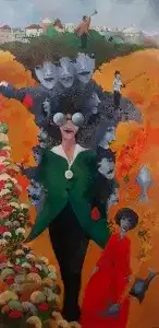 EROL PELİOĞLU tarafından 2025 yılında 140x70 cm ölçülerinde Tuval üzeri yağlı boya tekniği ile yapılmıştır.