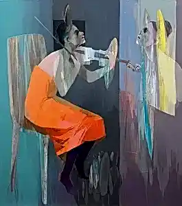 HAKAN ERASLAN tarafından 2024 yılında 100x90 cm ölçülerinde Tuval üzeri akrilik boya tekniği ile yapılmıştır.