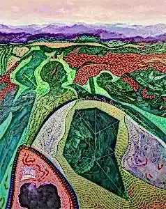 NECMETTİN ÖZLÜ tarafından 2024 yılında 100x80 cm ölçülerinde Tuval üzeri akrilik boya tekniği ile yapılmıştır.