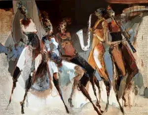 NURETTİN AKKAYA tarafından 2025 yılında 140x180 cm ölçülerinde Tuval üzeri yağlı boya tekniği ile yapılmıştır.