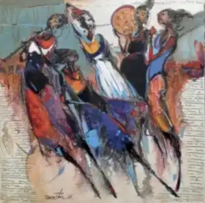 NURETTİN AKKAYA tarafından 2025 yılında 60x60 cm ölçülerinde Tuval üzeri yağlı boya tekniği ile yapılmıştır.