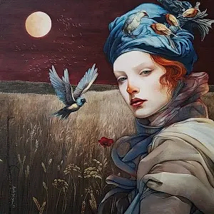 ZEKİYE AKALIN tarafından 2025 yılında 80x80 cm ölçülerinde Tuval üzeri akrilik  boya tekniği ile yapılmıştır.