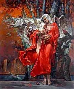 ADEM BAŞPINAR tarafından 2025 yılında 120x100 cm ölçülerinde Tuval üzeri akrilik boya tekniği ile yapılmıştır.