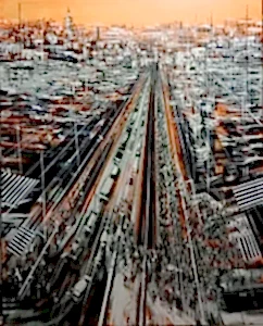 AYHAN ÇETİN tarafından 2024 yılında 150x120 cm ölçülerinde Tuval üzeri akrilik boya tekniği ile yapılmıştır.